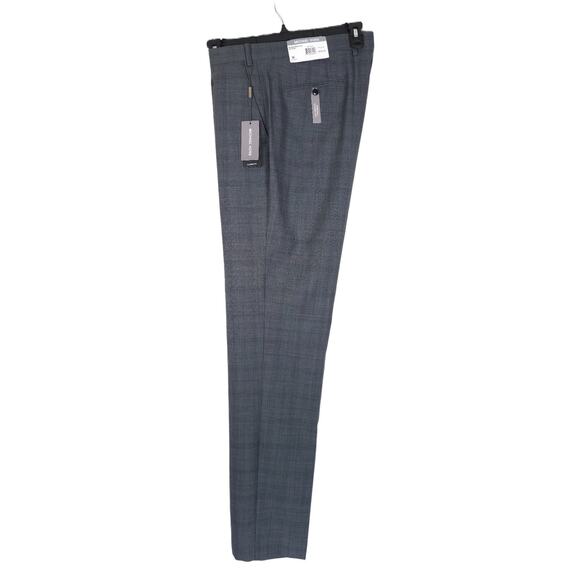 Michael Kors Men's Classic-Fit Stretch Wool Suit Pants Grey Blue Plaid 42x30 NWT - Picture 4 of 6
